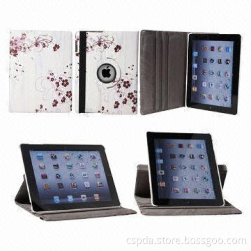 360° Rotation PU Leather Cases for New iPad with Stand Function